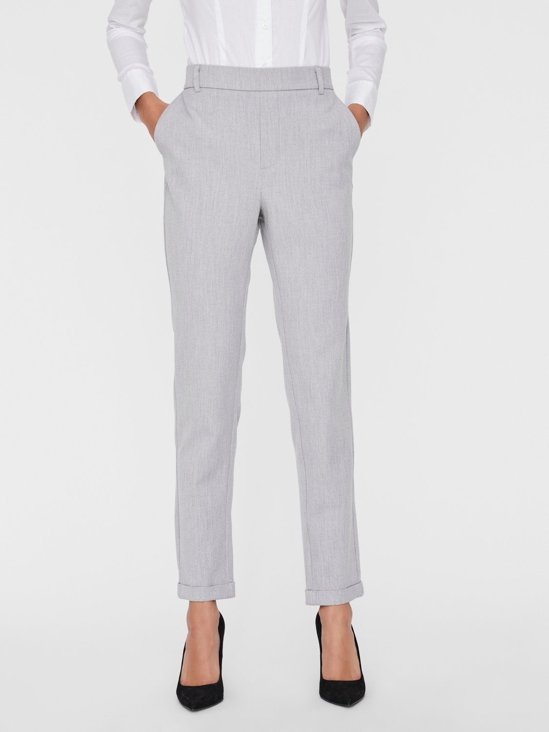 VMMAYA Pants - light grey melange - VERO MODA & VILA Bergvik